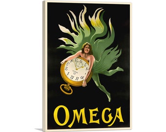 Original 1920s Vintage Omega Watch Ad Print: Authentic French