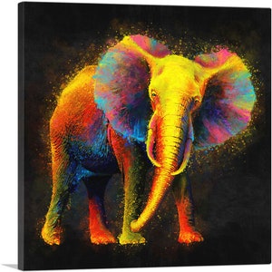 ARTCANVAS Elephant African Asian Canvas Art Print