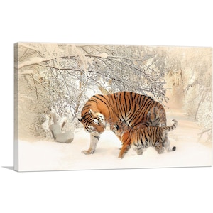ARTCANVAS Japón Tigres Home Decor Canvas Art Print
