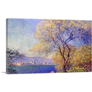 ARTCANVAS Antibes vista desde los jardines de Salis por Claude Monet Canvas Art Print 26"x18"