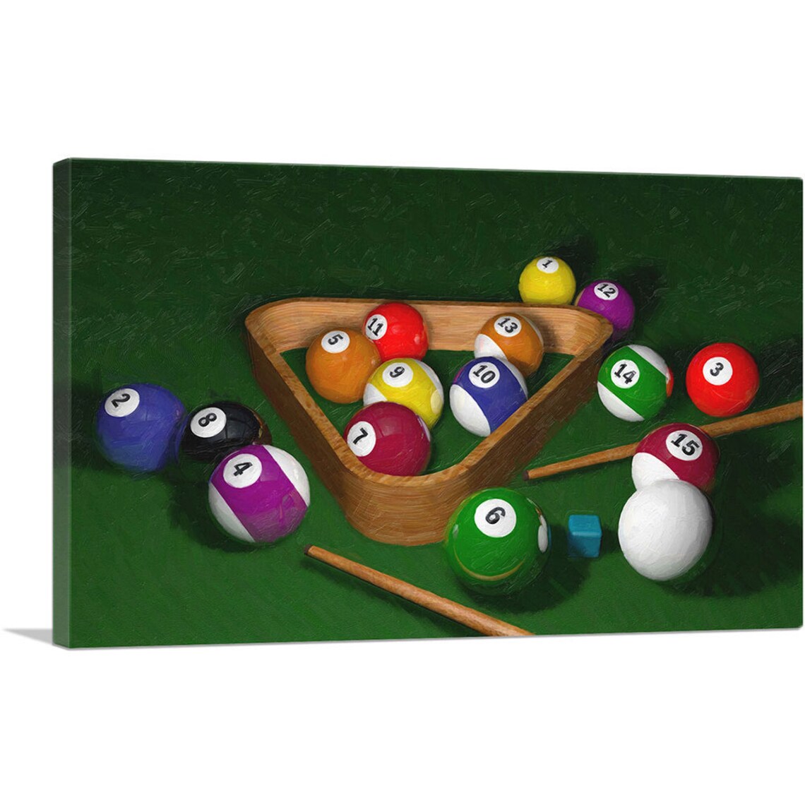ARTCANVAS Billiard Balls Painting Home Decor Canvas Art Print Etsy