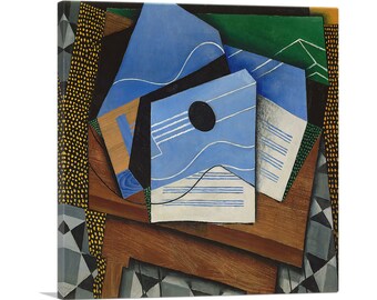 ARTCANVAS Guitar on a Table 1915 by Juan Gris Canvas Art Print