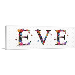 ARTCANVAS Eve Girls Name Room Decor Canvas Art Print