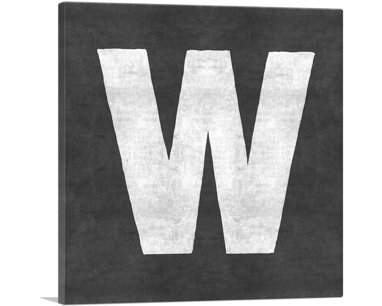 ARTCANVAS Chalkboard Alphabet Letter W Canvas Art Print Etsy