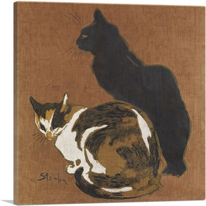 ARTCANVAS Two Cats 1894 by Theophile Steinlen Canvas Art Print