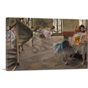 ARTCANVAS The Rehearsal 1874 by Edgar Degas Canvas Art Print