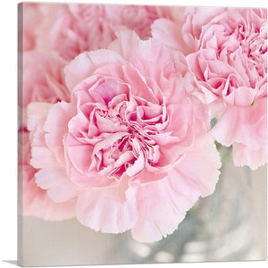 ARTCANVAS Pink Carnation Home Decor Square Canvas Art Print