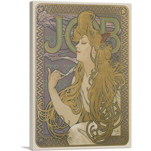 ARTCANVAS JOB - Cigarette Paper Advertisement 1896 by Alphonse Mucha Canvas Art Print