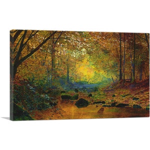 ARTCANVAS On the River Greta - Lake District, Inglaterra por John Atkinson Grimshaw Canvas Art Print