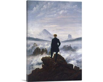 ARTCANVAS The Wanderer Above the Sea of Fog 1818 Canvas Art Print by Caspar David Friedrich
