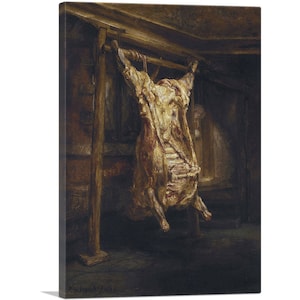 ARTCANVAS Slaughtered Ox 1655 by Rembrandt van Rijn Canvas Art Print