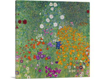 ARTCANVAS Flower Garden 1907 by Gustav Klimt Canvas Art Print