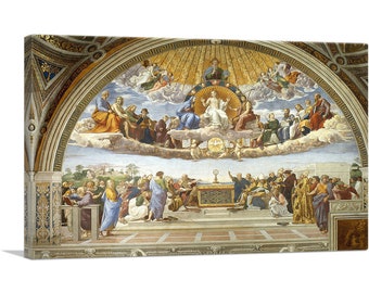 ARTCANVAS Disputation of the Holy Sacrament 1510 by Raphael Canvas Art Print