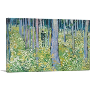 ARTCANVAS Undergrowth with Two Figures 1889 by Vincent van Gogh Canvas Art Print