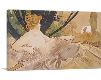 ARTCANVAS Dawn 1899 by Alphonse Mucha Canvas Art Print