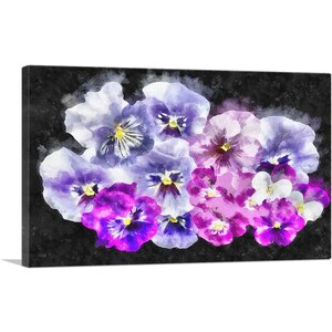 ARTCANVAS Purple Flowers Home Decor Canvas Art Print