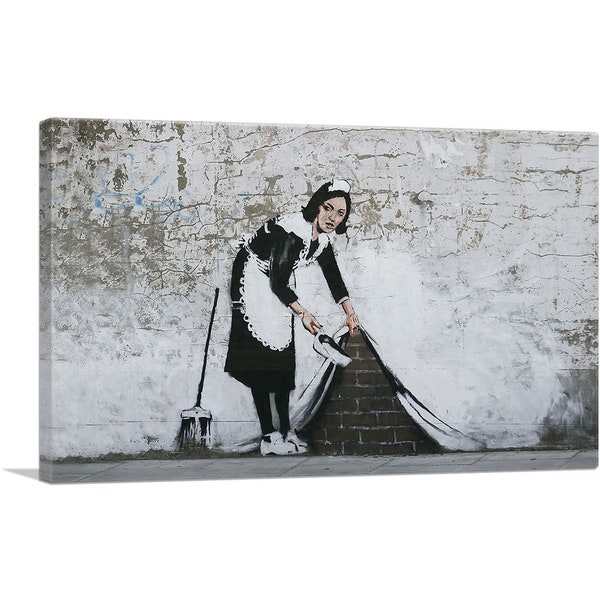 ARTCANVAS Maid in London by Banksy Canvas Art Print