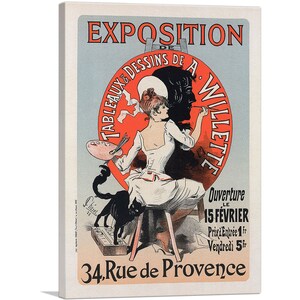 ARTCANVAS Exhibition of Paintings and Drawings by Jules Cheret Canvas Art Print