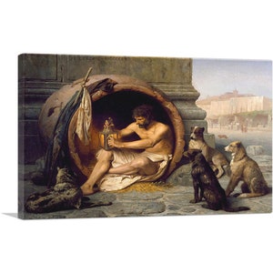 ARTCANVAS Diogenes 1860 Canvas Art Print by Jean Leon Gerome 26"x18"