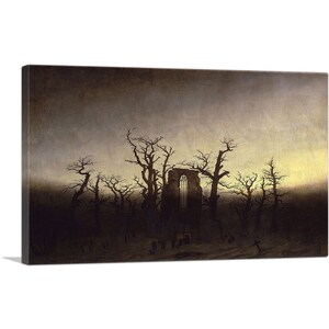 Impresión artística en lienzo ARTCANVAS La abadía en el bosque de robles 1808 de Caspar David Friedrich