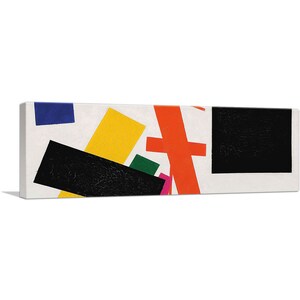 ARTCANVAS Suprematism - Nonobjective Composition Panoramic by Kazimir Malevich Canvas Art Print 36&quot;x12&quot;
