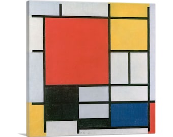 ARTCANVAS Composition in Red, Yellow, Blue and Black 1921 by Piet Mondrian Canvas Art Print