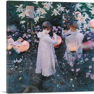 ARTCANVAS Carnation, Lily, Lily, Rose Canvas Art Print by John Singer Sargent