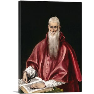 ARTCANVAS Saint Jerome as a Scholar by El Greco Canvas Art Print