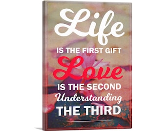 ARTCANVAS Life Love Understanding Canvas Art Print