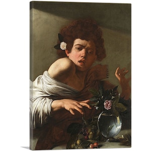 ARTCANVAS Boy Bitten by a Lizard 1596 by Caravaggio Canvas Art Print