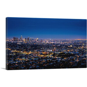 ARTCANVAS Los Angeles Skyline At Night Canvas Art Print