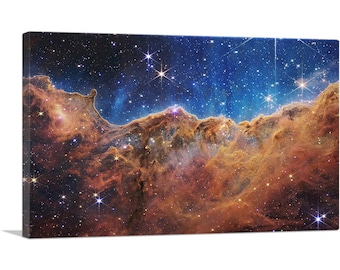 ARTCANVAS James Webb Telescope JWST Cosmic Cliffs Carina Nebula NIRCam Space Galaxy Astronomy Photograph First Image Canvas Art Print