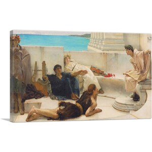 ARTCANVAS A Reading from Homer 1885 Canvas Art Print by Lawrence Alma-Tadema