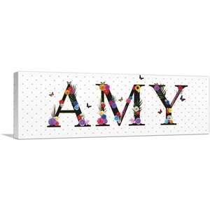 ARTCANVAS Amy Girls Name Room Decor Canvas Art Print
