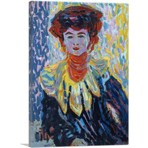 ARTCANVAS Doris with Ruff Collar 1909 by Ernst Ludwig Kirchner Canvas Art Print