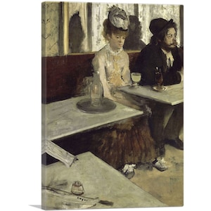 ARTCANVAS The Absinthe Drinker 1875 Canvas Art Print by Edgar Degas