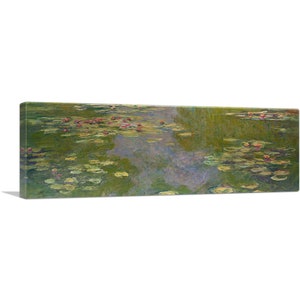 ARTCANVAS Water Lilies 1919 by Claude Monet Canvas Art Print 36&quot;x12&quot;
