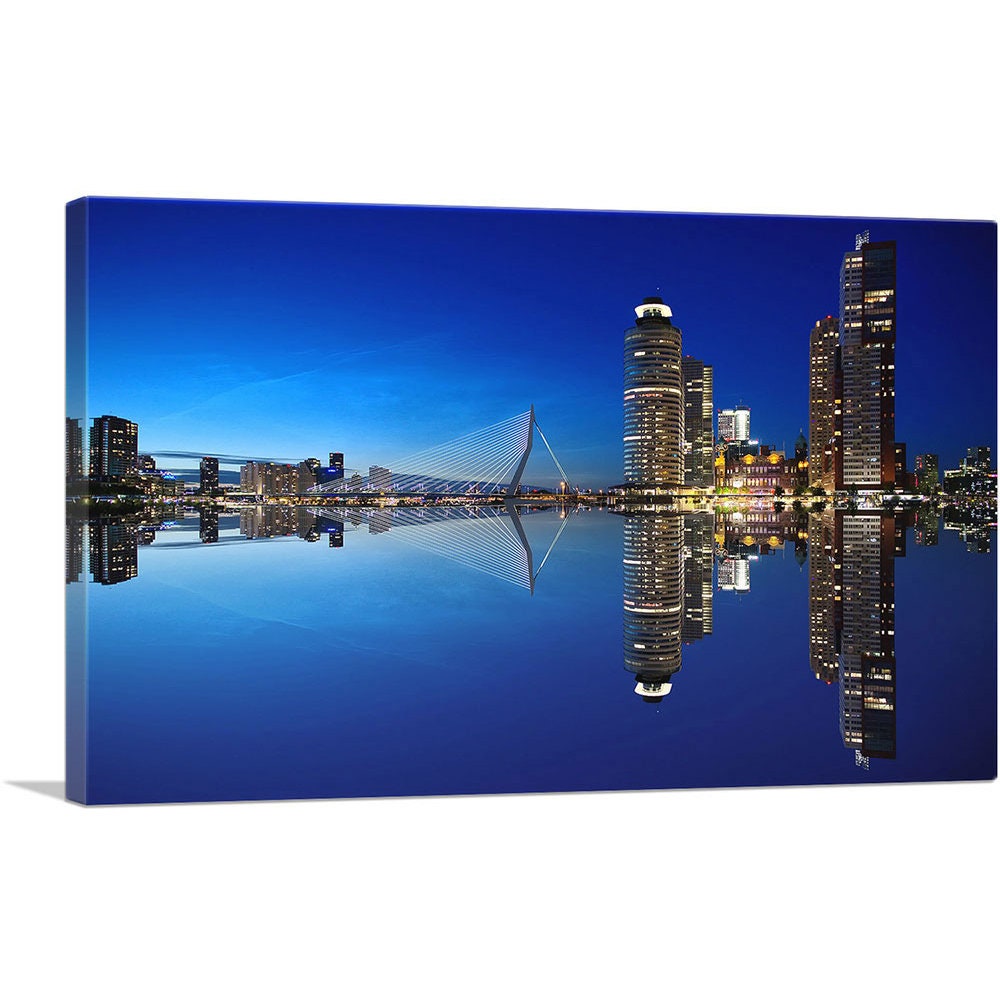 hi-dutch アート　HorizonSky ARTCANVAS Rotterdam Netherlands Reflective Blue Skyline