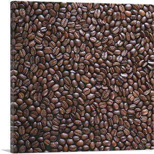 ARTCANVAS Coffee Pattern Cafe Decor Square Canvas Art Print