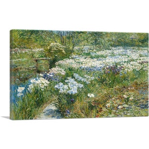ARTCANVAS The Water Garden 1909 Canvas Art Print by Childe Hassam