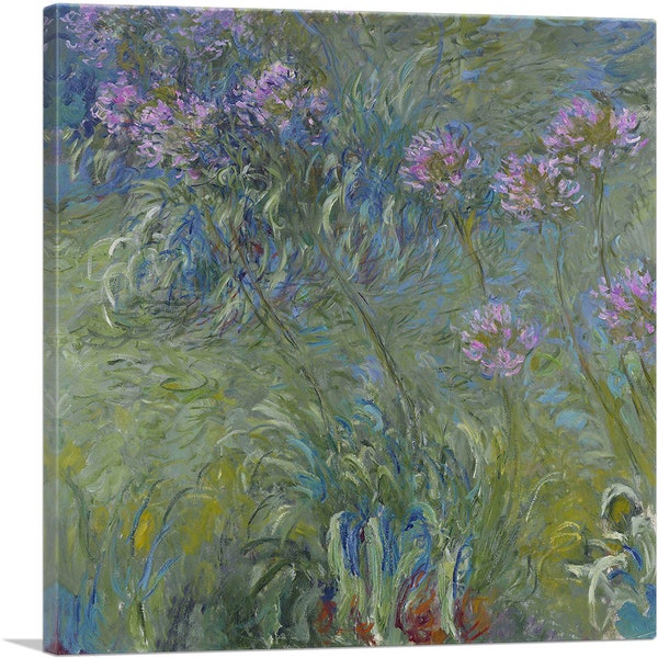 ARTCANVAS Agapanthus Flowers by Claude Monet Canvas Art Print