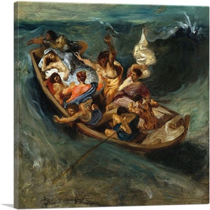 ARTCANVAS Christ on the Sea of Galilee 1841 by Eugene Delacroix Canvas Art Print