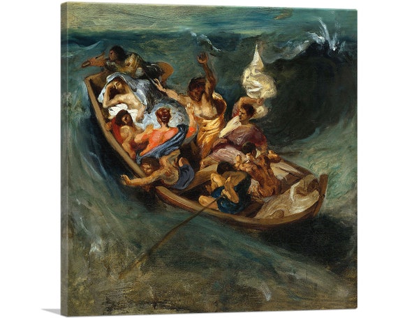 ARTCANVAS Christ on the Sea of Galilee 1841 by Eugene Delacroix