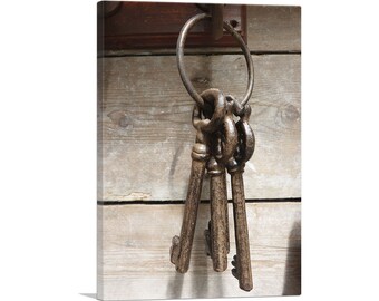 ARTCANVAS Old Keys Home Decor Canvas Art Print