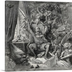 ARTCANVAS A World of Disorderly Notions Canvas Art Print by Gustave Dore