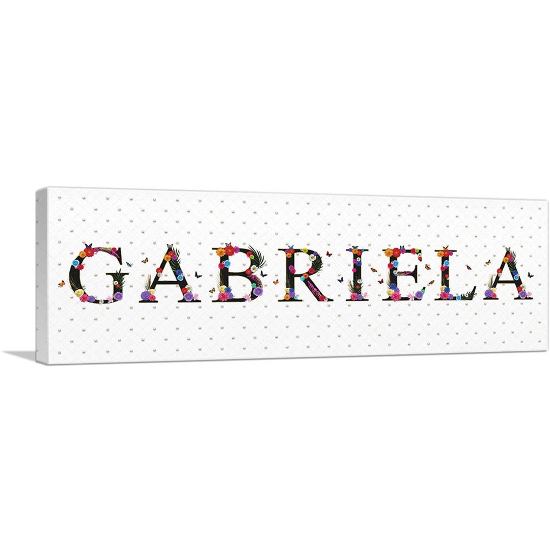 ARTCANVAS Gabriela Girls Name Room Decor Canvas Art Print - Etsy