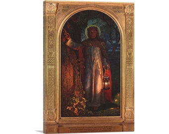 ARTCANVAS The Light of the World 1851 (Saint Paul&#39;s Cathedral Version) by William Holman Hunt Canvas Art Print (With Printed Frame)