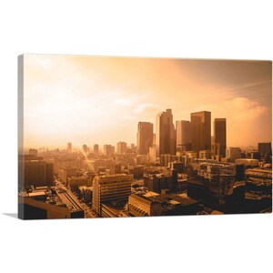 ARTCANVAS Los Angeles California Glowing Sunset Canvas Art Print