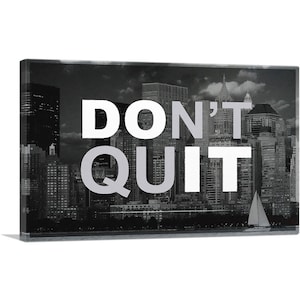 ARTCANVAS Don’t Quit Motivational Business Canvas Art Print