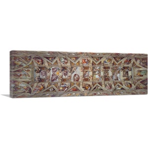 ARTCANVAS Sistine Chapel Ceiling 1512 by Michelangelo Canvas Art Print